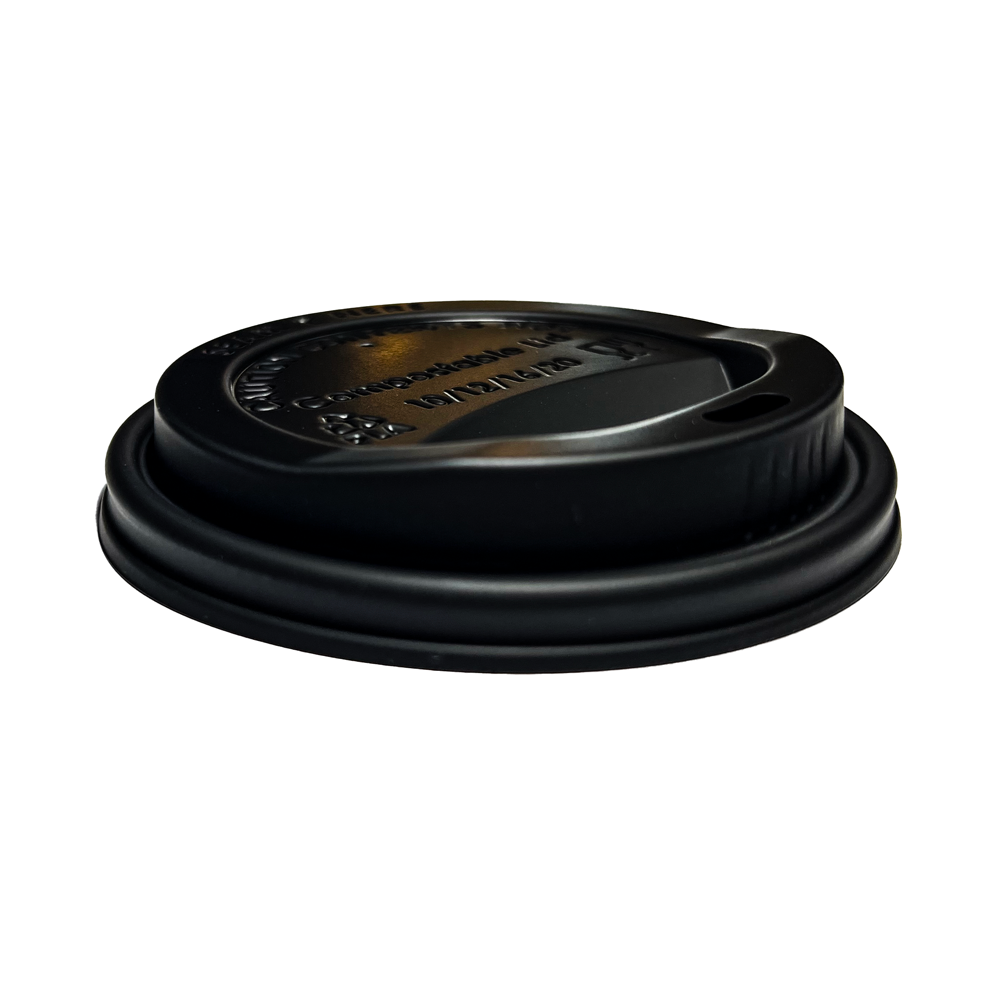 CUP LIDS 90MM (50PCS) BLACK