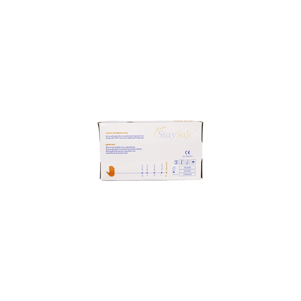 Stay Safe Blue Nitrile Gloves