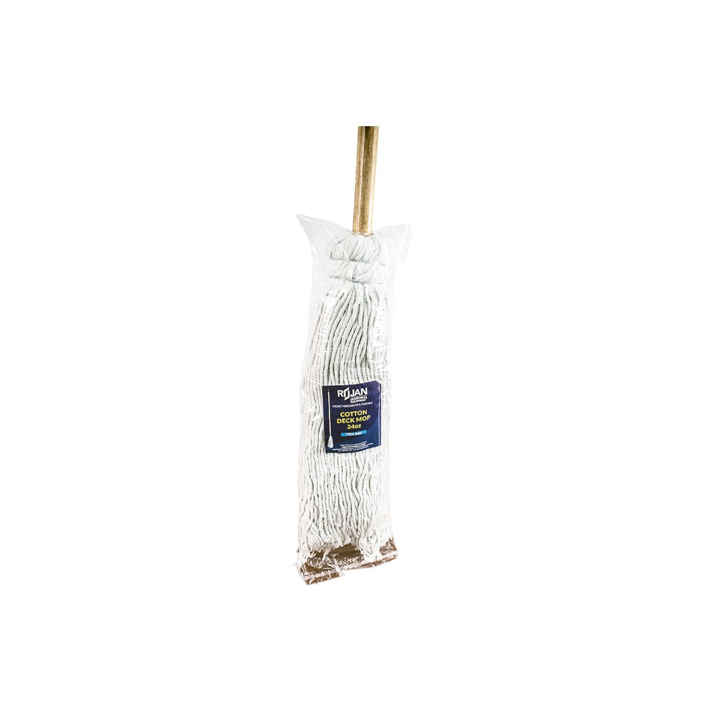 Wooden Handle Cotton Deck Mop 24oz-#8422