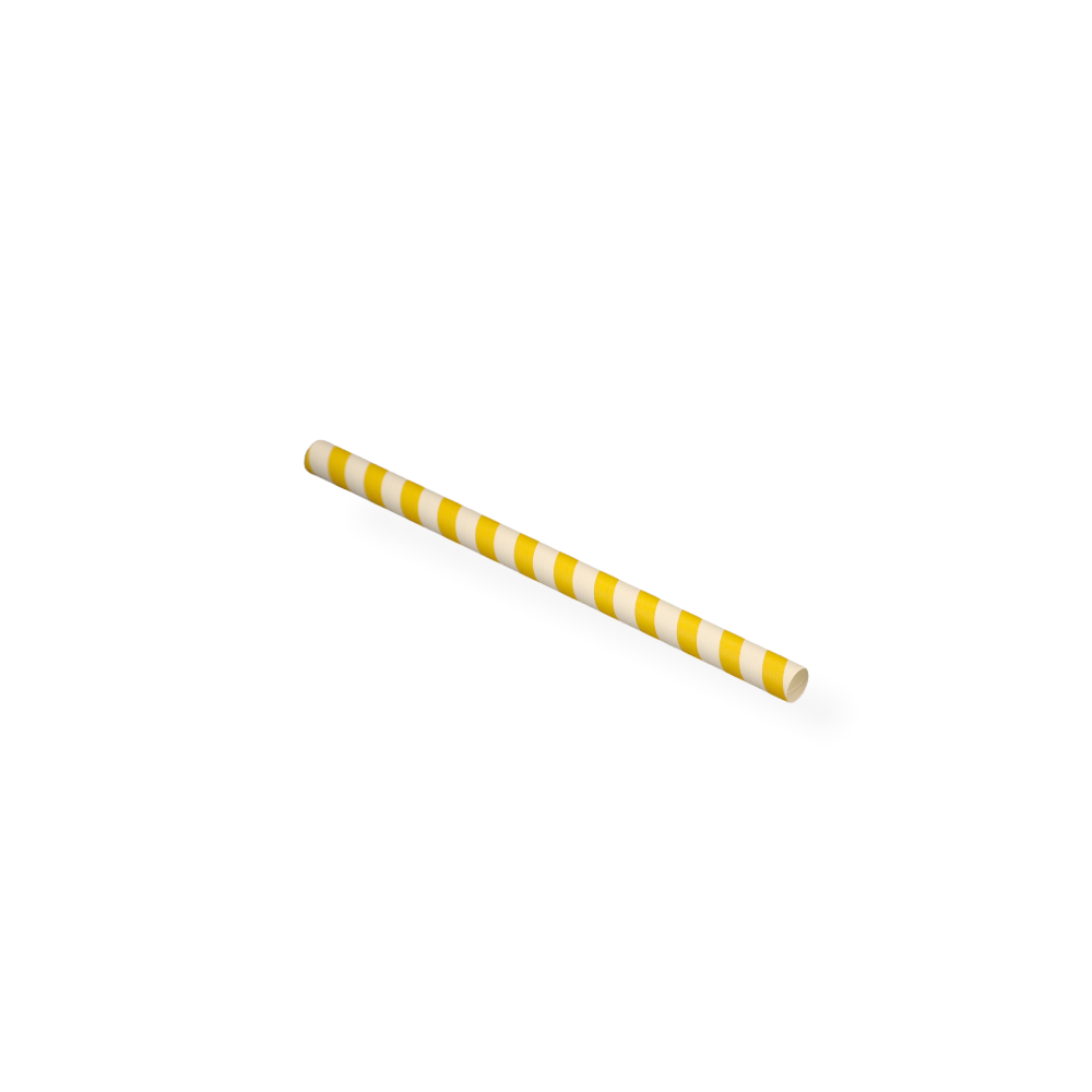 Biodegradable Paper Straw Wrapped (12mm) Orange