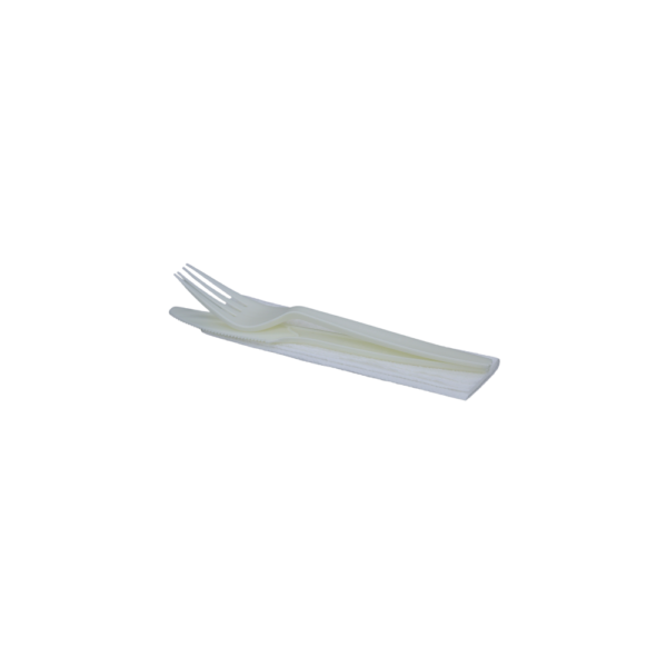 PLA Cutlery Napkin Combo