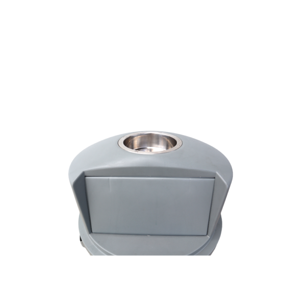 Rojan Garbage Can with Chrome Ashtray